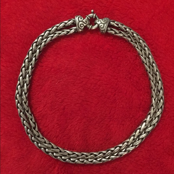 Jewelry - Antiqued stainless steel double row necklace